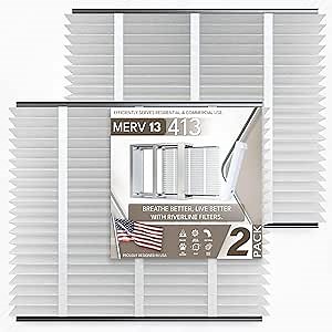 Amazon.com: 2-Pack Riverline Filter Replacement for AprilAire 413 Whole House Air Purifiers - MERV 13 - Compatible with AprilAire Models 1410, 1610, 2410, 2416, 3410, 4400 - Size: 16x28x4