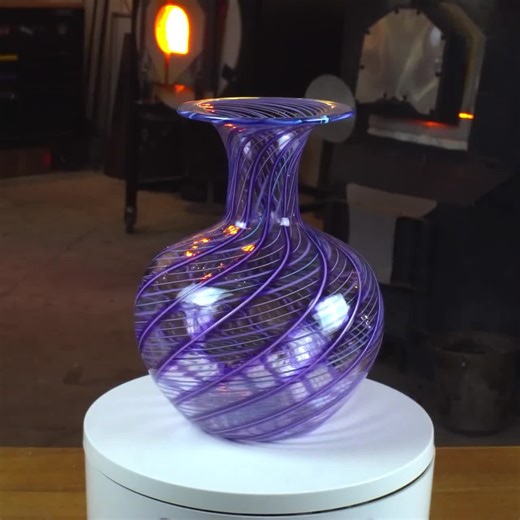 Jester Vase Royal Purple Copper Blue // Hand Blown Glass - Etsy Australia