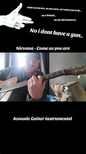 Dean - Nirvana Come As You Are - Short Acoustic Guitar Instrumental Cover #smalltimecreator