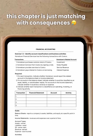 trying to figure out why every transaction needs to be classified into operating, investing, or financing like they all aren’t just stressing me out equally 😭 #accounting #financialaccounting #accountingstudent #fyp