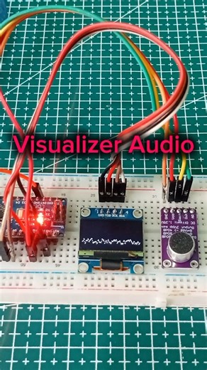 "Arduino + MAX9814 + OLED = Visualizer Mantap!"#shorts #max9814 #audiovisualizer