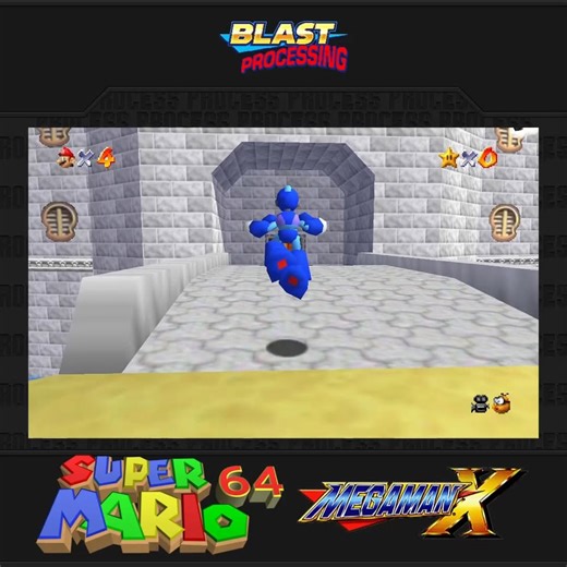Super Mario 64 With Mega Man X