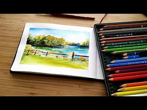How to draw with watercolor pencils step by step