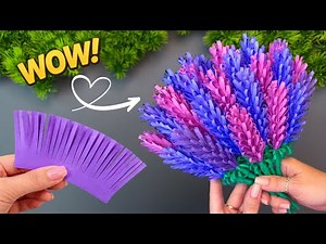 WOW! Beautiful Paper Lavender Flowers – So Easy to Make!