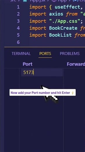 Vs code Run Live Link || Vs code port tricks || #virel #vscode #virelshorts #coding