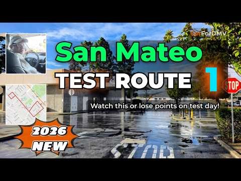 San Mateo DMV Driving Test Route 1 (2026) | Real Test Route