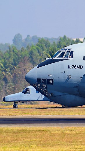 102K views · 8.4K reactions | Small transporter, big transporter!  @indianairforce @indiannavy crafts on the parallel!  #indianairforce #indiannavy #il76md #ilyushin #il76 #ilyushin76 #praneethfranklin #iaf #navy #indianavy #militarytransport #nikon #nikonz9 #nikonzseries | Praneeth Franklin | Facebook
