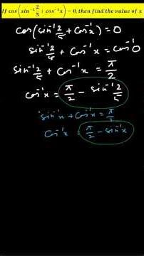 Inverse Trigonometric Functions Class 12 | Class 12th Maths PYQ