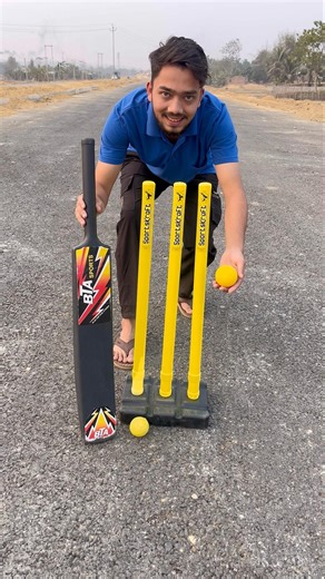 Yellow Sportskraft Cricket Set Unboxing + Testing 🏏
