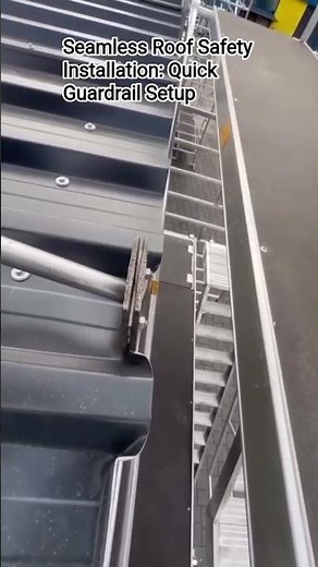 Seamless Roof Safety Installation: Quick Guardrail Setup#RoofSafety#FallProtection