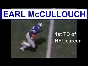 1968 NFL - GREG LANDRY to EARL MCCULLOUCH highlights and TD touchdown vs. Dallas Cowboys