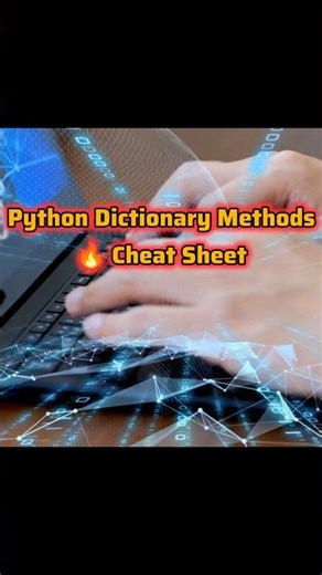 Python Dictionary Methods Cheat Sheet 🔥 #python #coding