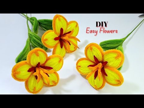 How to Make Beautiful Pipe Cleaner Flowers Easy DIY Craft for Beginners