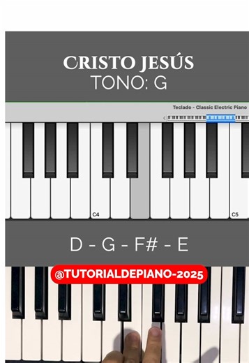 Cristo Jesús eres mi plenitud | tono: G - 🔥 #music #fyp #diosteama #piano #diosteama
