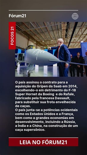 Lula lança primeiro caça supersônico produzido no Brasil por Carmen Munari