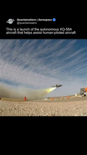 This is the XQ-58A Launching from its Platform #military #airplane #usa #usaf #shorts #cool