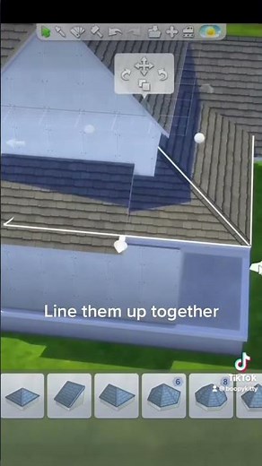 How to make a corner roof in The Sims 4 #sims4 #thesims4 #sims4ideas #sims4housebuild