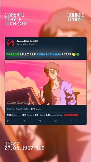 Dragon ball Z R. I. P Akira Toriyama 7 Years 😢🐲