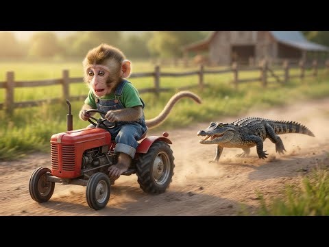 Baby Monkey’s Secret Crocodile Trap! Can He Save His Thirsty Garden? 🐒🐊💧