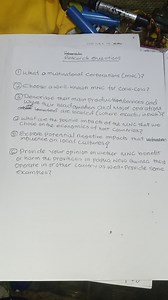 Research Questions about Multinational Corporations (MNC)What ... | Filo