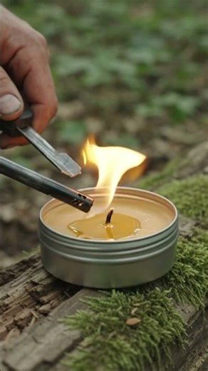 How to Make a Sawdust Survival Stove 🔥 #bushcraft #survival