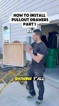 How to install pullout drawers