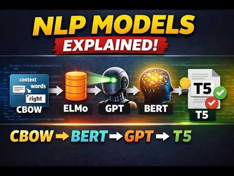 How NLP Models Evolved (CBOW → T5) Simple Guide