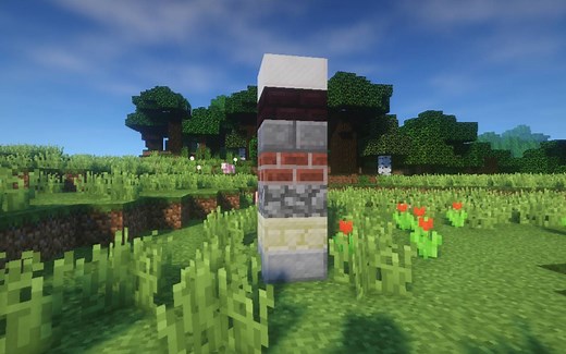 【我的世界模组介绍】建筑党的福音，半砖优化Double Slabs，可以不同半砖堆叠的模组