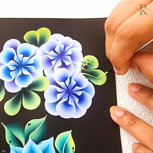 Hand-Painted Floral Design #FloralDesign #FloralArt #Flowers | Colors N Shades-The magical Rendering