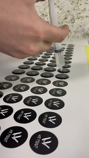Logo stickers with resin 🔥