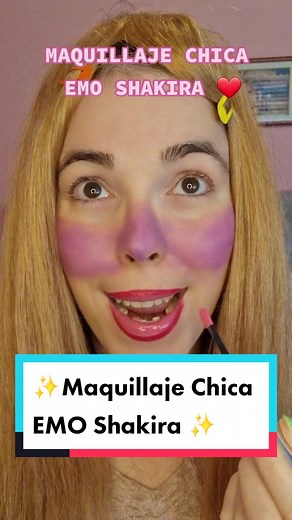 Tutorial de maquillaje Chica EMO Shakira con mucho brillo y contouring