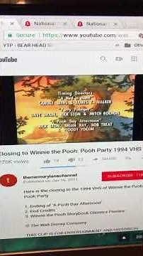 Closing To Winnie The Pooh: Pooh Party 1994 VHS.!lol.! lol