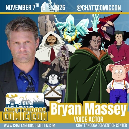 Bryan Massey is coming to @chattcomiccon November 7-8 at the Chattanooga Convention Center!