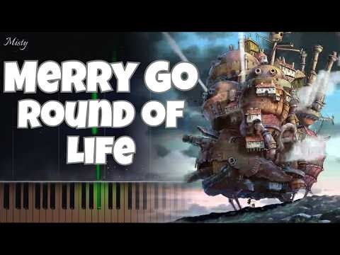 Howl's Moving Castle - "Merry-Go-Round of Life" | (Piano Tutorial + Sheet Music)