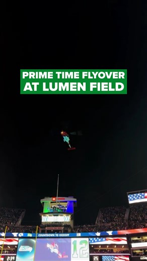 Seattle Seahawks on Instagram: "Earlier today, a United States Coast Guard MH-60 Jayhawk Helicopter out of Air Station Astoria flew over a sold-out Lumen Field!"