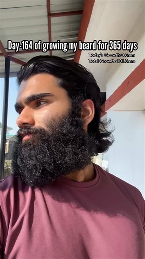 ᴀɴꜱʜ ᴅᴏɢʀᴀ | ᴛʜᴇ ʙᴇᴀʀᴅ ɢᴜʏ on Instagram: "Beard Growth Day-164/365 Today's Beard Growth: 0.6mm Total Beard Growth: 101.8mm Follow along my journey of growing my beard for a whole year 201 days more to go Check the pinned reel for the reason of me growing my beard for a whole year"