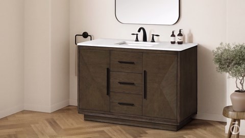 OVE Decors Hale 60 in. Double Sink Freestanding Aged Oak Bath Vanity with Engineered Marble Top 15VVA-HALE60-22
