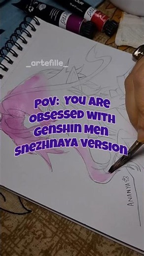 Noy Fan Art Final Reveal! | Genshin Impact Snezhnaya #genshinimpact #snezhnaya #viralshort #fanart