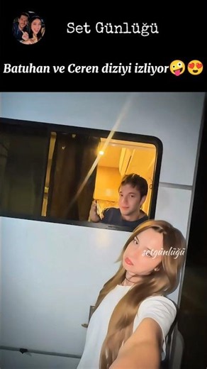 Batuhan and Ceren are watching the show🤪😍 #cerenayruk #batuhanmora