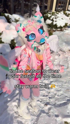 ❤︎︎ 𝑴𝒂𝒓𝒓𝒛 ❤︎︎ on Instagram: "I love the snow ❄️💕 #fursuit #winter #furry"