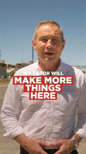 7 comments | My WA Labor Govt will make more things here: like batteries, power lines & green iron. And we'll give people the skills to do it with free TAFE. | Roger Cook | Facebook