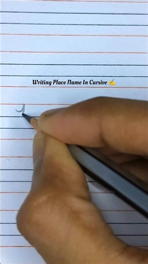 📝 Writing Place Name In Cursive Writing ✍️📝 #shorts #place #cursivewriting