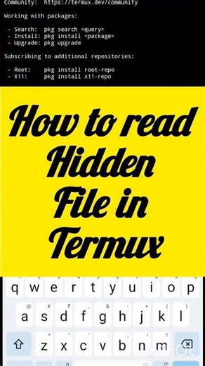 how to read hidden file in termux❤❤❤ #termux