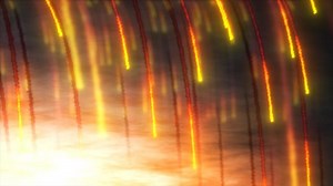 Download Abstract bright meteors burning falling from the sky, meteorites falling with fire and smoke abstract background. Video 4k, 60 fps for free