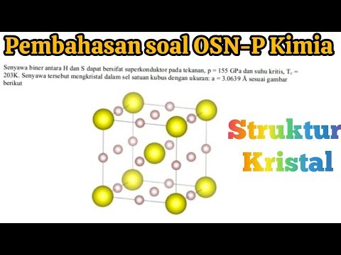 2025 Chemistry OSN-P Problem 5 Crystal Structure Discussion Part 1 (a-d)