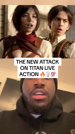 New Attack on Titan Live Action Screenshot with Mikasa and Levi or Eren