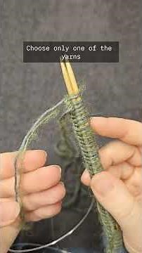 How to knit with two yarns held double #knittingtutorial