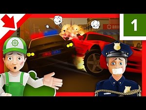 Police car race for children. Sergeant Cooper Police for children. Cartoon Police officer. Policeman