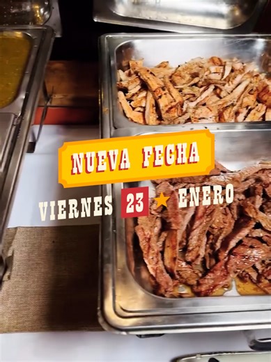 Este feriado llega el primer Buffet Tex-Mex ilimitado del año 🌯 🌮Platos fuertes: Fajitas de Res, Fajitas de Pollo, Costillas BBQ, Burritos, Chimichangas, Chili con carne. 🍚 Guarniciones: Pico de gallo, Salsa mexicana, Crema agria, Arroz mexicano, Papas fritas, Frijoles rancheros, Frijoles refritos, Chips de maíz. 🗓 Viernes 23 de enero ⏰ 12:30 – 16:00 💰Precios: ✅ Adultos: Bs.160 ✅ Niños: Bs. 80 (hasta 12 años). ✅ Niños de 5 años o menores no pagan. 📲 ¡Haz tu reserva!: 76767626 📍 C. Gabriel