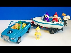 TELETUBBIES New Toy Boat with Working Motor and REAL FISH RELEASE!